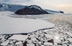 Helicopter flight: Ross Sea coast and Coulman Island, Antarctica