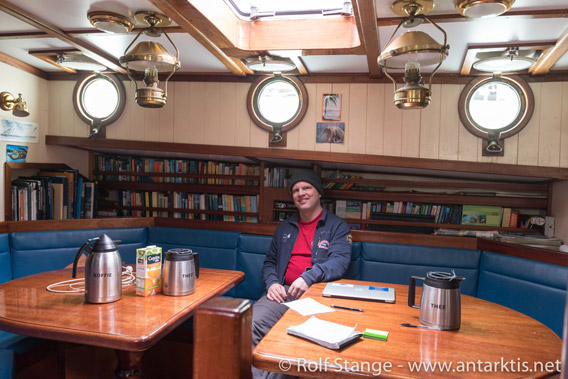 Rolf on board Anne-Margaretha, Ushuaia